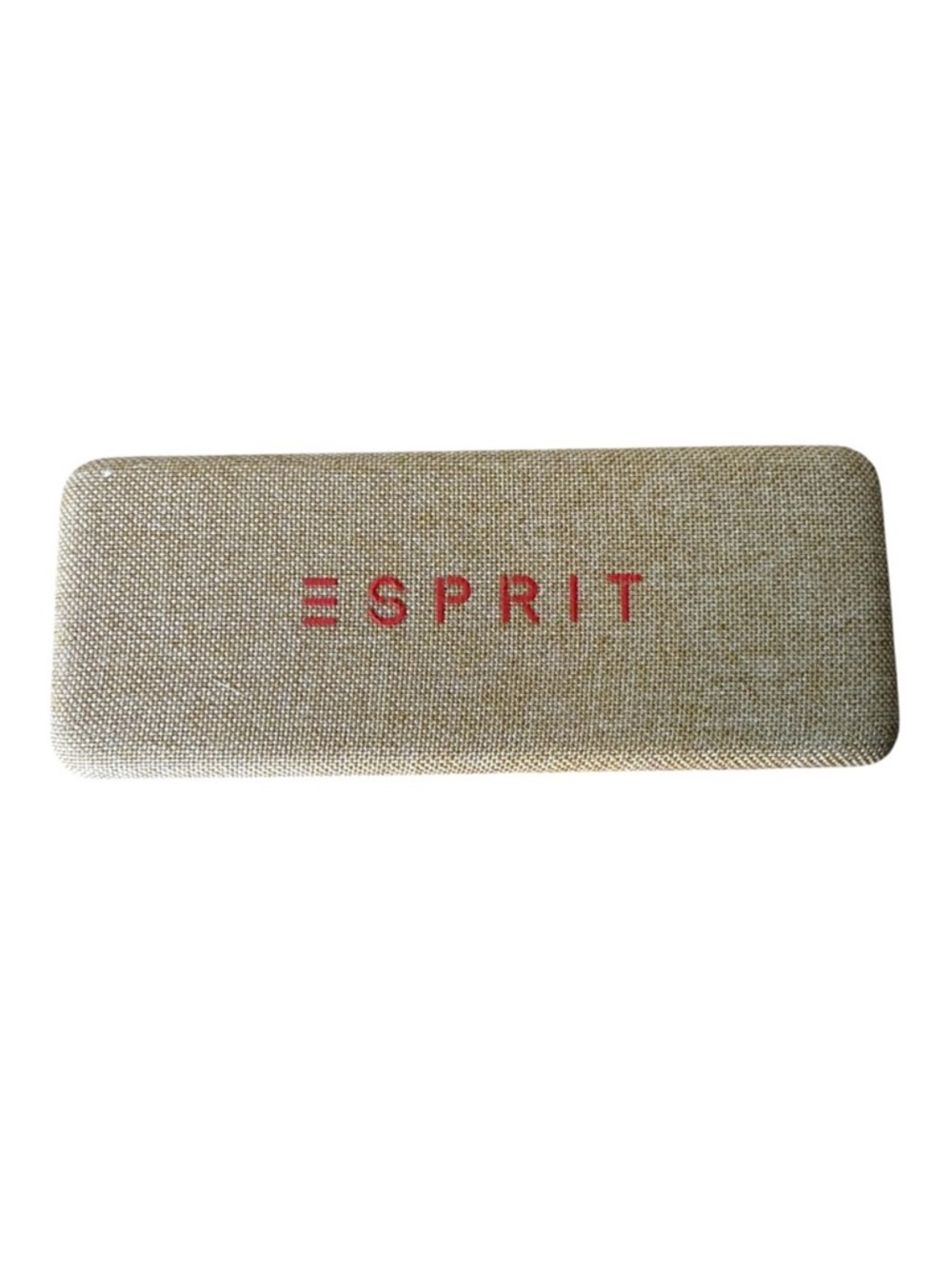 ESPRIT Vintage Tan Canvas Clamshell Hard Case Sunglasses Eyeglasses Travel